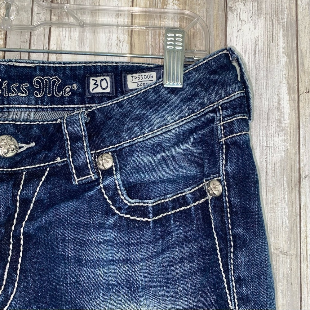Miss Me Boot Fray Cutoff Jeans - Picture 3 of 6